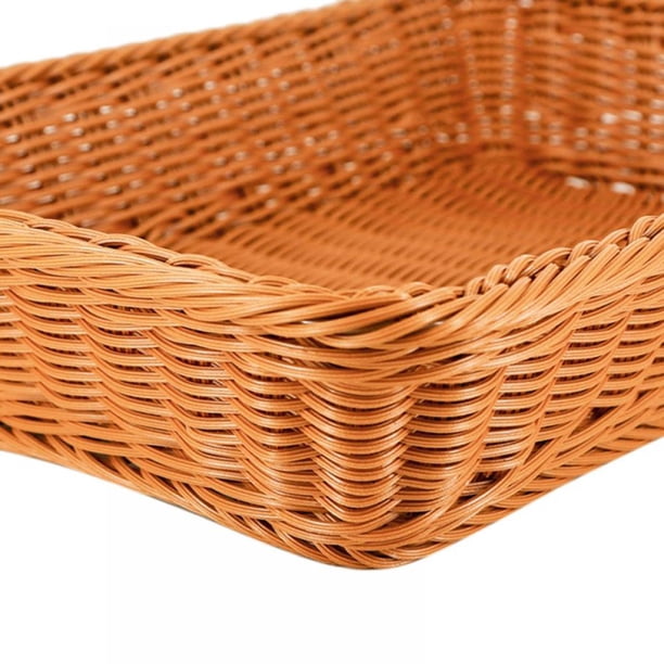 Panier De Service Tissé En Osier Pour Cuisine, Fruits, Aliments - Plateau Rangement Polyvalent