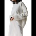 thumbnail image 2 of Suéter de Punto de Larga para Mujer, Jersey de Cuello Redondo, Suéter Informal Holgado. Talla Única, 2 of 7