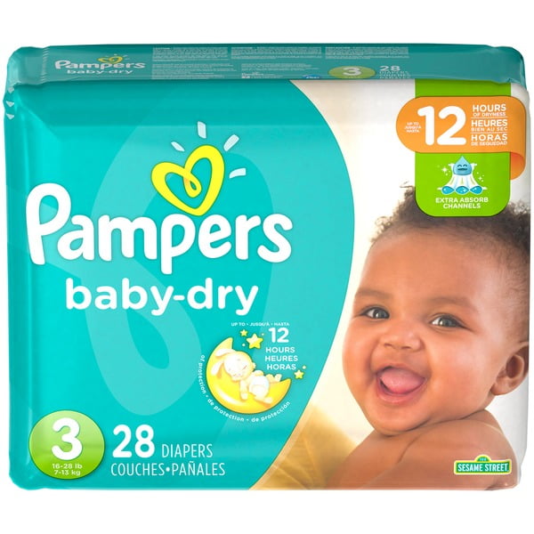 Vergelijken Gepensioneerde desinfecteren Pampers Baby Dry Diapers Size-3, 28 Count - Walmart.com