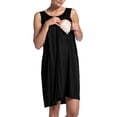 thumbnail image 5 of Nursing Dresses for Women Padded Lace V Neck Short Sleeve Nightgown Delivery and Labor Gown for Hospital Short Sleeve Maternity Breastfeeding Dress 2026 Summer Vacation Outfits, 5 of 7