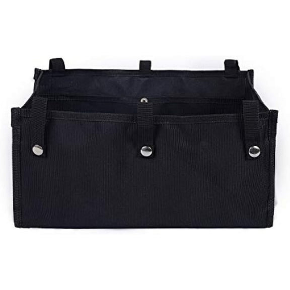 ShuiMiao Under Seat for Four Wheel Rollator, Rollator Bag Tote Organizer Pouch Storage to Walkers for Senoirs, Walker Accessories (Black, M)