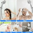 thumbnail image 3 of Scootworks Shower Head, 10 Mode Setting Detachable Shower Head with Handheld, High Pressure Shower Head with Hose 59 inch Stainless Steel and Adjustable Bracket, Handheld Shower Head for Bathroom Tub, 3 of 11