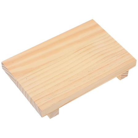 FRCOLOR  Flower Wooden Pedestal Serving Tray Guest Bathroom Essentials Khaki