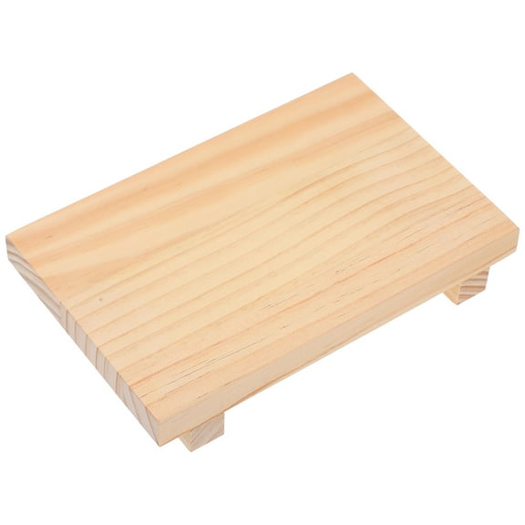 FRCOLOR  Flower Wooden Pedestal Serving Tray Guest Bathroom Essentials Khaki