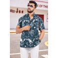 thumbnail image 5 of LA LEELA Men's Hawaiian Shirts Short Sleeve Button Down Shirt Men's Vacation Shirts Summer Beach Casual Tropical Shirts for Men Funny 3XL Regal, Floral, 5 of 5