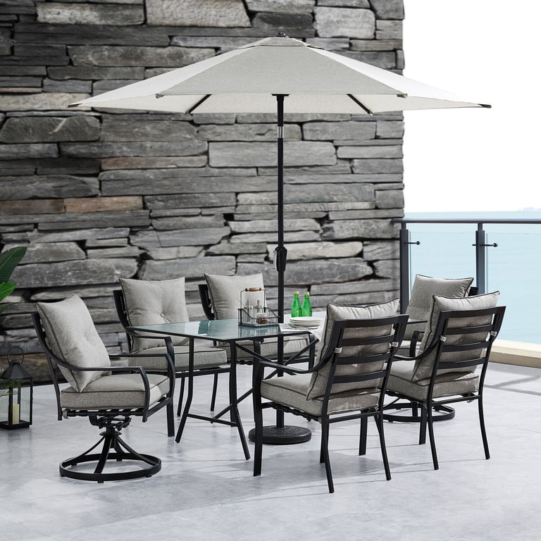 Hanover Lavallette 7-Piece Patio Set | 6 Cushioned Swivel Chairs Hanover Lavallette 7-Piece Patio Set | 6 Cushioned Swivel Chairs
