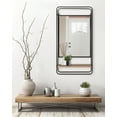 thumbnail image 5 of Kate and Laurel Webber Farmhouse Framed Wall Mirror with Shelf, 19 x 36, Rustic Brown and Charcoal Gray, Modern Decorative Mirror for Wall, 5 of 7