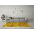 thumbnail image 3 of Ahgly Company Machine Washable Indoor Rectangle Abstract Yellow Modern Area Rugs, 7' x 10', 3 of 4