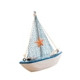 thumbnail image 3 of Mini modelo de velero, decoración para el hogar, hotel, oficina, sobremesa, adorno de barco de vela de madera en miniatura, estrella de mar Speravity HA8706-04B, 3 of 6