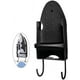 thumbnail image 1 of Percha para tabla de planchar, soporte de pared para plancha eléctrica, estante para tabla de planchar, estante para baño doméstico, ancho máximo de 5 pulgadas, color negro, 1 of 4