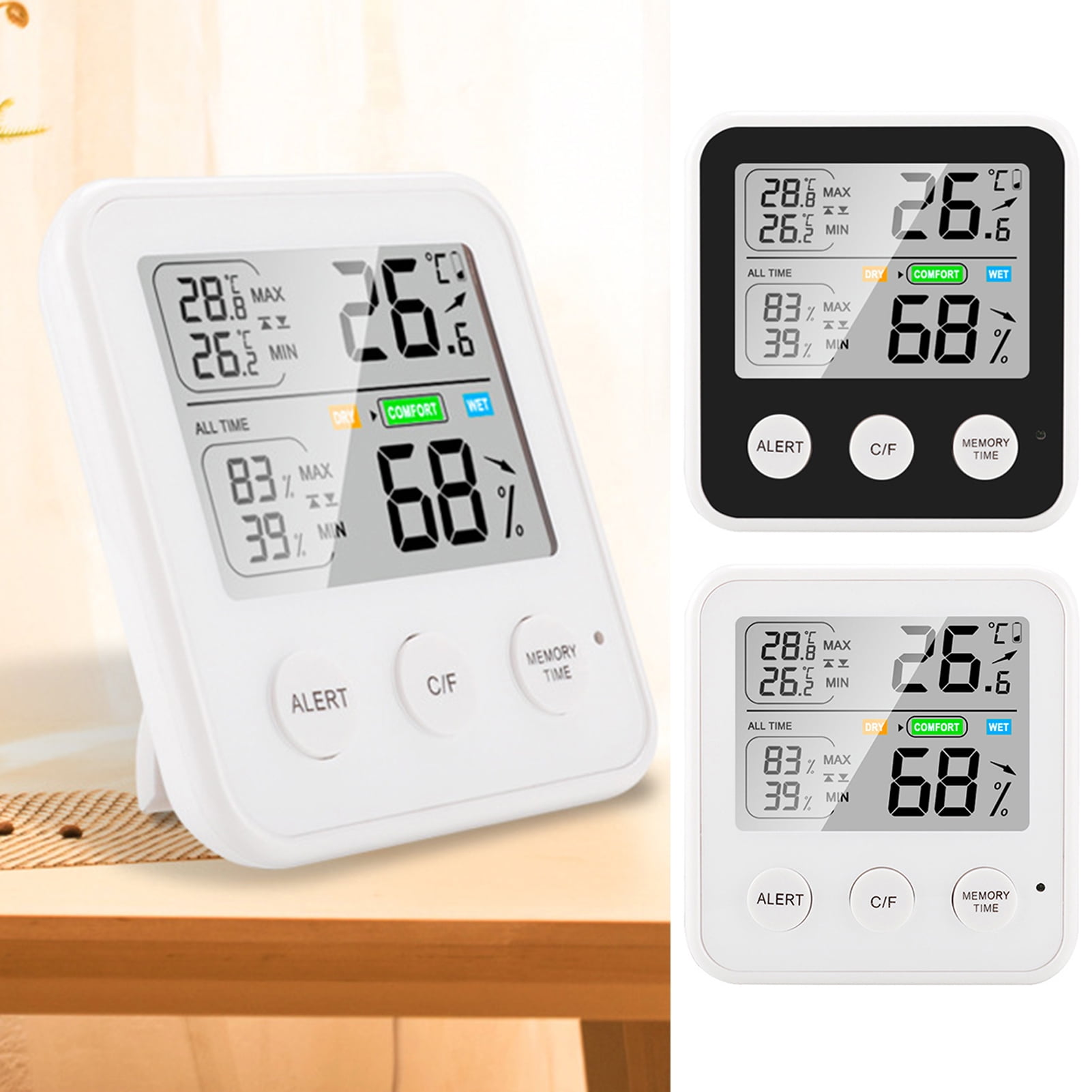 ABS Accessories LCD Multifunctional Electronic Accurate Home Mini Thermometer 