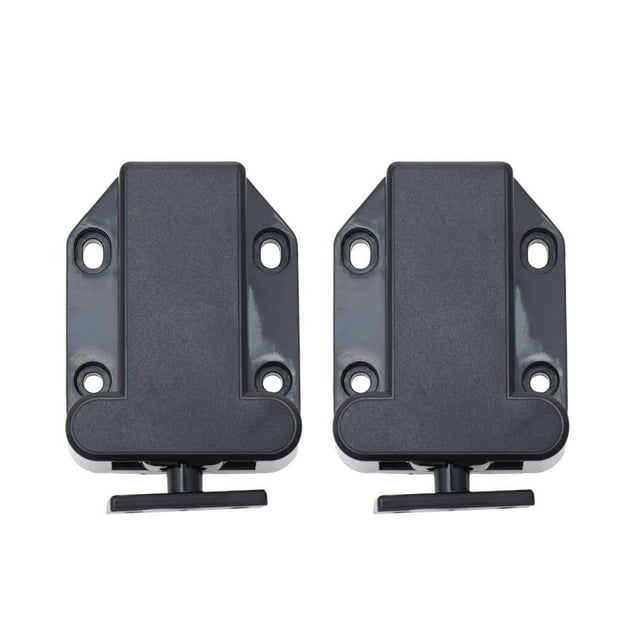 SHISUYAN 2 Pcs Dispositif de Capture de Porte Autobloquant pour Armoire (Noir)