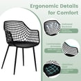 thumbnail image 7 of Giantex Set of 4 Dining Chairs, Plastic Kitchen Chair, Modern Accent Side Chair, Black, 7 of 7