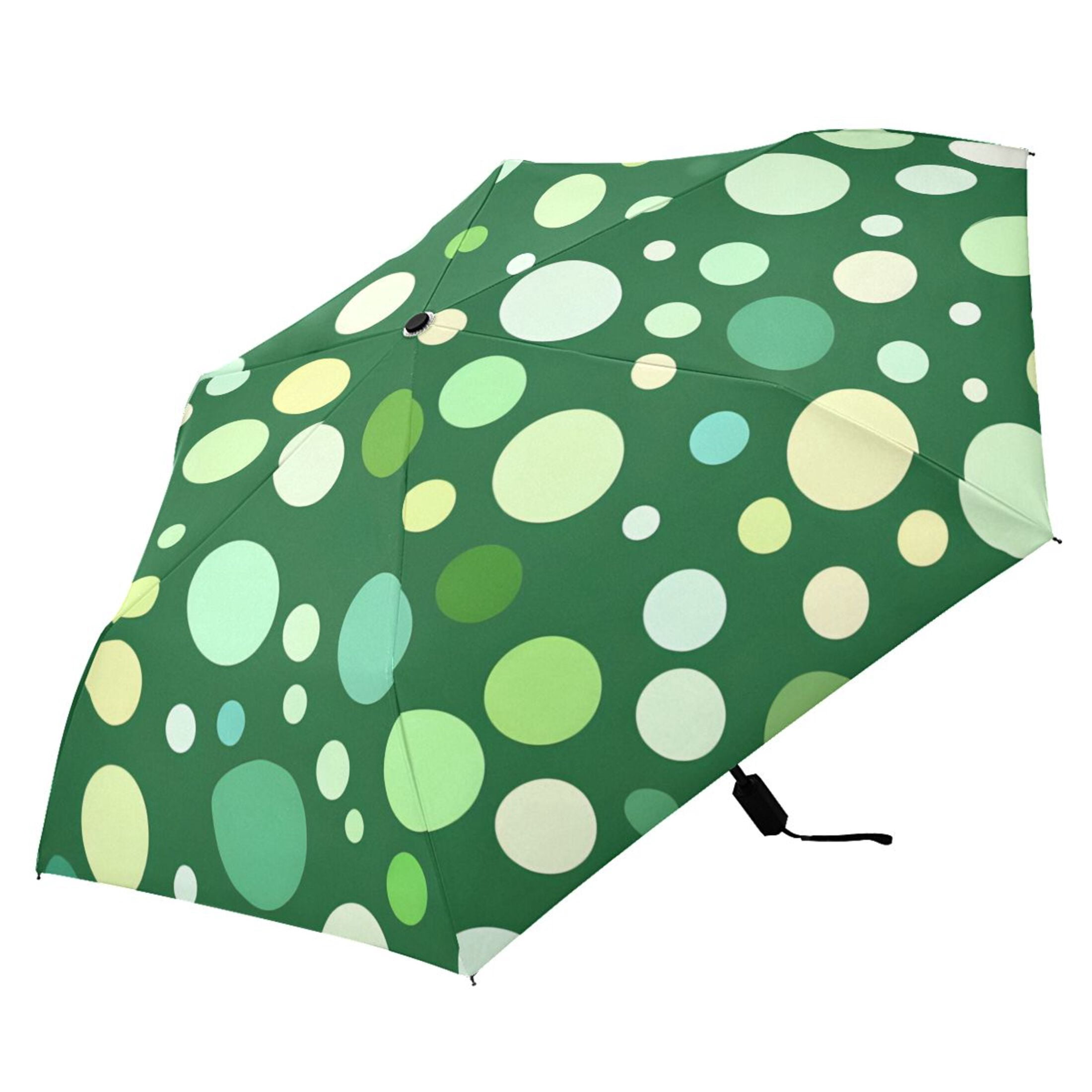 ALAZA Polka Dot UPF 50+ Compact Folding Umbrella for Rain Travel Umbrella Packable