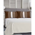 thumbnail image 5 of Brown White Stripe Pillow Covers King Size, Modern Rustic Vertical Striped Soft Bed Throw Pillowcases Breathable Cooling Long Lumbar Body Pillow Sham Cover for Bed Sofa 20''x40'', 5 of 7
