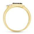 thumbnail image 5 of AFFY White & Black Natural Diamond Paw Print Promise Ring 14K Yellow Gold over Silver-11.5, 5 of 7