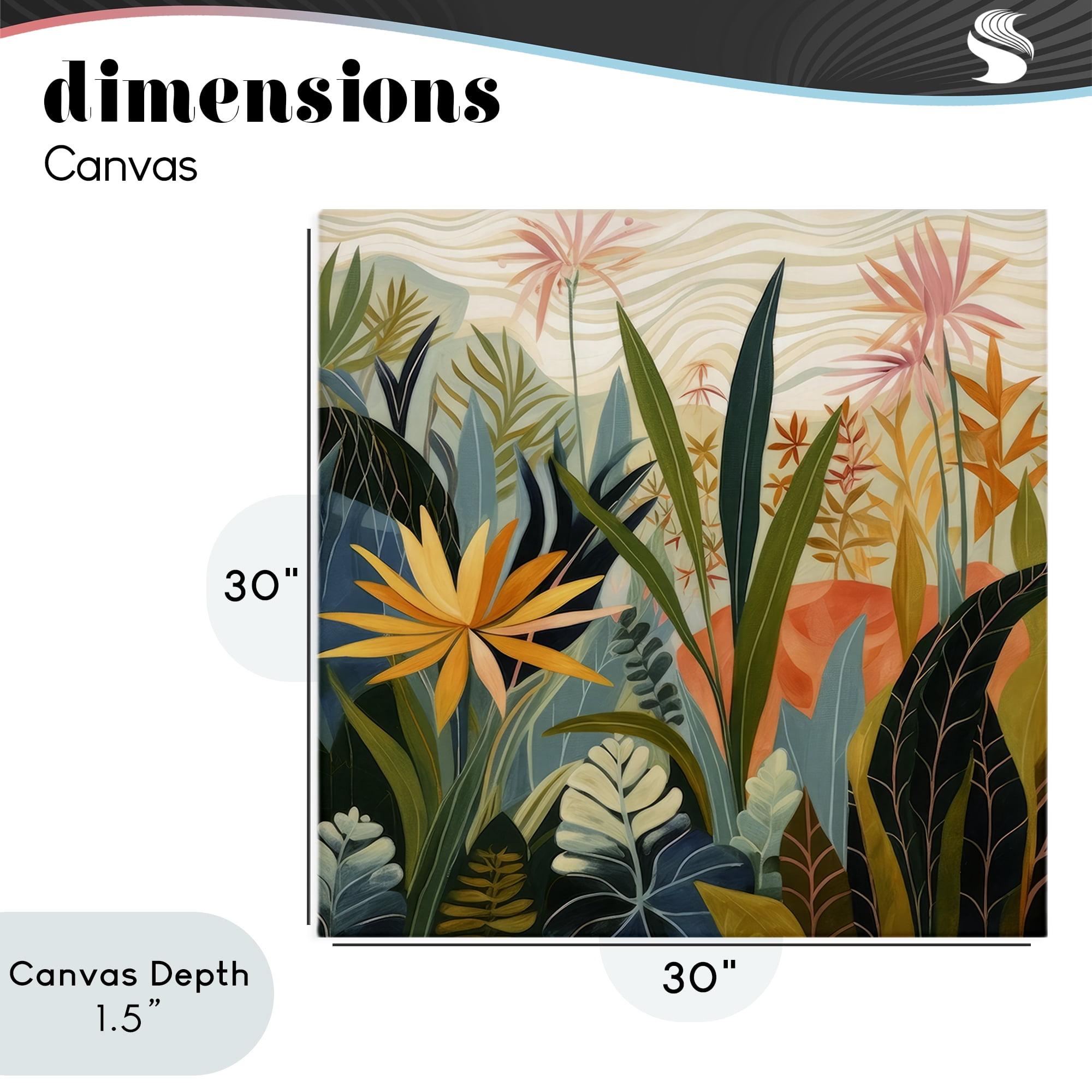Stupell Industries Tropical Botanical Embrace Canvas Wall Art, design by Lazar Studio