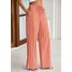 thumbnail image 4 of Pantalones de pijama PRETTYGARDEN para mujer, pierna ancha, algodón a rayas, 4 of 9