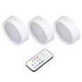 thumbnail image 4 of 3 luces LED de disco de 4 colores, regulables, recargables, con batería y base E26, control remoto., 4 of 14