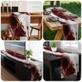 thumbnail image 6 of Marble Red Table Runner 108 Inches Long, Modern Abstract Gold White Brick Stone Motif Kitchen Coffee Dining Table Decoration for Home Party Birthday Wedding Home Decor 13x108 Inches, 6 of 8