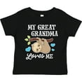 thumbnail image 3 of Inktastic My Great Grandma Loves Me with Sloth and Hearts Boys or Girls Toddler T-Shirt, 3 of 5