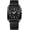 Black Leather-Black Steel-Black Surface-White Nail, variant on New rectangular men's watch with stainless steel strap, simple sports outdoor calendar quartz watch, waterproof wristwatch for men