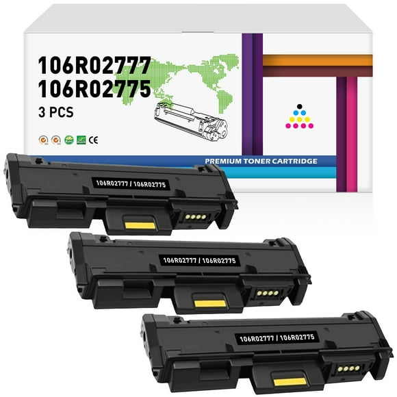 BAISINE Compatible Toner Cartridge Replacement for Xerox 3215 106R02777, Black, 3 Pack