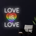 thumbnail image 4 of Handmadetneonsign Love Is Love Neon Sign, LGBT Wall Art Decor, LGBT Colorful Rainbow Heart Wall Decor, 4 of 4