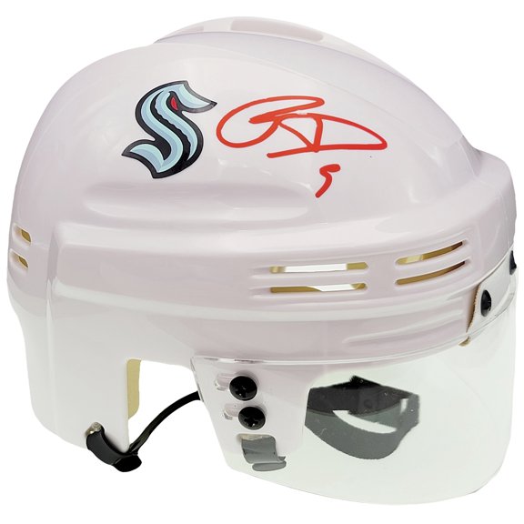 Ryan Donato Autographed Seattle Kraken White Mini Helmet Fanatics Holo 211733