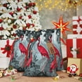 thumbnail image 6 of Xecao Flamingo On The Jungle Print Burlap Gift Bags with Drawstring and Gift Tags, Gift Bags, Burlap Bags, Jute Bags for Party, Christmas, DIY Craft Bags-Medium, 6 of 9