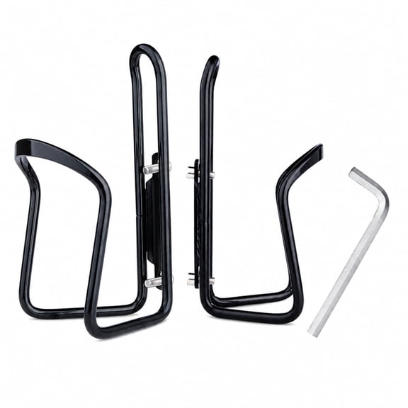 Bike Biking Water Bottle Cage, 2Pack Cycling Bicycle Water Bottle Cage Holder Bracket for Mountain Bike MTB Road Bike, Bike Accessories, Made of Lightweight Aluminum Alloy (Black)