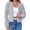 Gray, variant on Women's Y2K Cropped Faux Fur Coat - Fluffy Open Front Jacket Long Sleeve Winter Streetwear