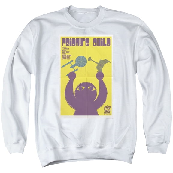 Star Trek Tos Episode 40 Adult Crewneck Sweatshirt White