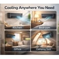 thumbnail image 7 of Mini Air Conditioner with Remote Control Wall Air Conditioner No Window for Bedroom Wall Mounted Fans Cooling 3 Speed Fan for Home Kitchen Small Room Easy to Install(Black), 7 of 7