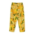 thumbnail image 5 of Sigee Yellow Limes Print Women's Soft Pajama Pants - Breathable and Comfortable Lounge Sleep Bottoms with Elastic Waistband and Pockets-X-Large, 5 of 9