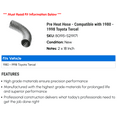 thumbnail image 2 of Pre Heat Hose - Compatible with 1980 - 1998 Toyota Tercel 1981 1982 1983 1984 1985 1986 1987 1988 1989 1990 1991 1992 1993 1994 1995 1996 1997, 2 of 2
