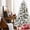 6ft Green,White, variant on Euroco 8ft Flocked Scarecrow-Shaped Christmas Tree with 470 Warm White LED Lights, 1242 PVC Memory Wire Tips,Power Pole & Hinged Structure – Realistic Snowy Holiday Tree