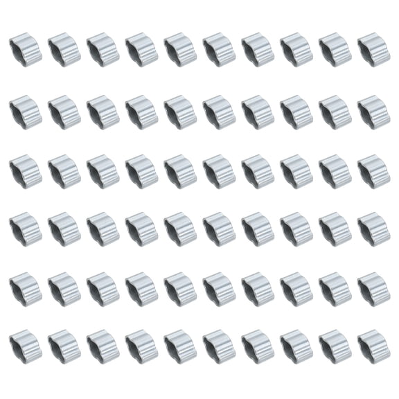 Uxcell Double Ear Hose Clamp, Galvanized Steel O Clip Crimp Ring for Fuel Petrol Pipe Tube Fitting Connections 3-5 mm