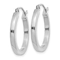 thumbnail image 2 of 14K White Gold 2mm Square Tube Hoops, 2 of 4