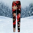 thumbnail image 3 of Christmas Leggings for Women 2025 Snowflake Plaid Graphic High Waisted Yoga Pants Legging Tights, 3 of 6