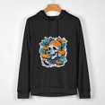 thumbnail image 2 of COMIO Men's Spider Web Decorations Rick and Morty Hoodie Black, 2 of 4