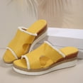 thumbnail image 6 of Mepaouo Espadrilles Wedge Sandals for Women Open Toe Platform Slide Sandal Casual Summer Beach Shoes, 6 of 8