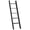 Black, variant on General 5-Tier Modern Farmhouse Blanket Ladder Shelf Freestanding Wood Rack, Maroon Brown Storage for Living Room, Space-Saving for Blankets Books Decor Towels