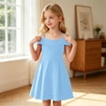 thumbnail image 3 of Kiijoy Girls Off Shoulder Party Dress Evening Gown Birthday Pageant Dresses, Sizes 6-14, 3 of 7