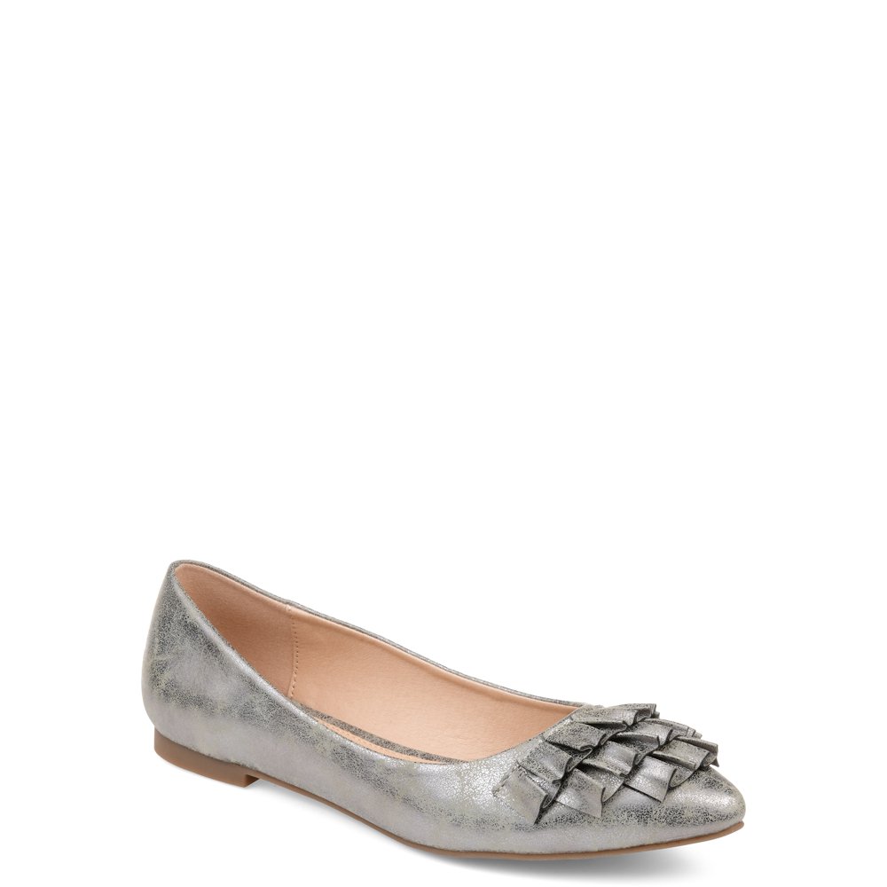 Brinley Co. Womens Ruffled Flat
