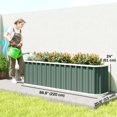 thumbnail image 3 of Outsunny Deep Rot Planter Box, Outdoor Garden Bed with Gloves, Light Green, 3 of 10
