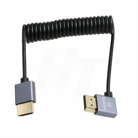 ATOMOS ATOMCAB011 Full HDMI to Full HDMI Cable, Curled, 19.7 inches (50  cm), 25.6 inches (65 cm) Extension Compatible