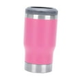thumbnail image 4 of Enfriador de latas con aislamiento al vacío, soporte para botellas de cerveza de 14 oz de acero inoxidable para exteriores Rosa, 4 of 9