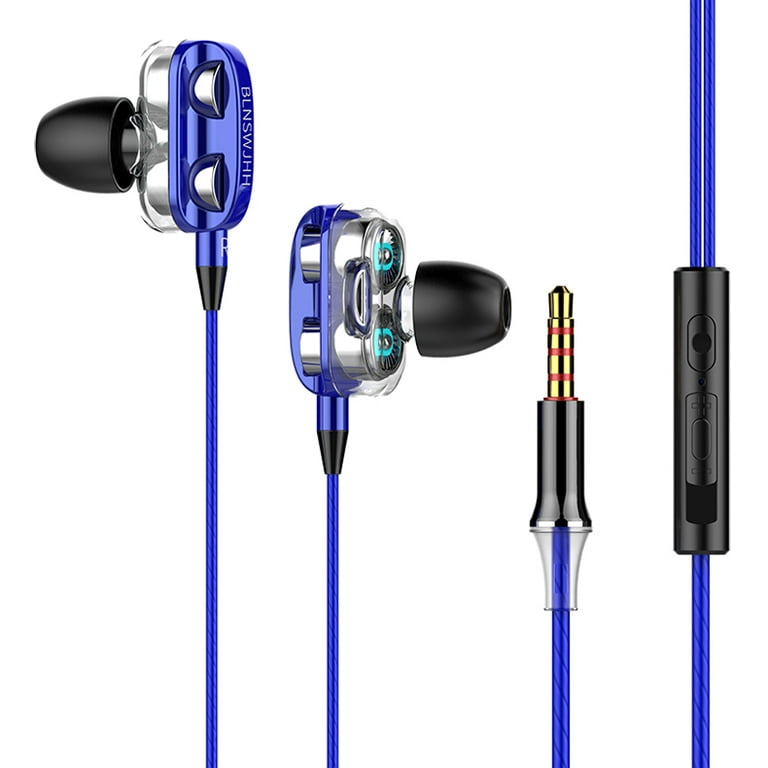 Double Moving Coil Dual Speaker In ear Headphones Wire Control