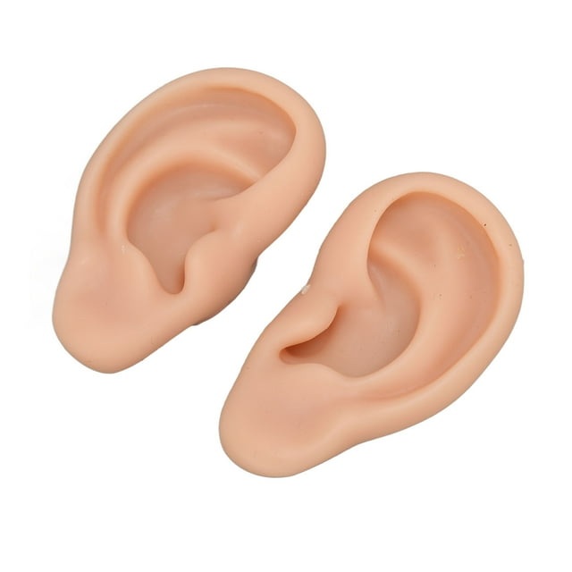 Nose and Ear Model, Soft Silicone Model, Reusable Body Practice Model for Suture, 3D Educational Simulation Props